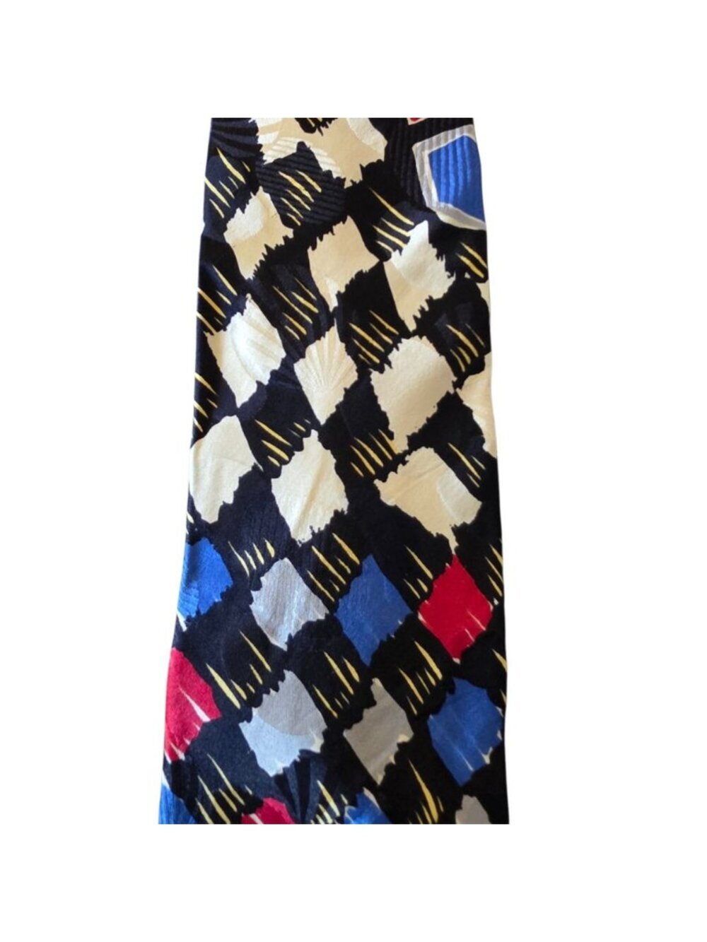 Giorgio Benelli Cravatte 100% Silk Tie Italy Abstract Geometric Red Necktie Vtg - Picture 9 of 13